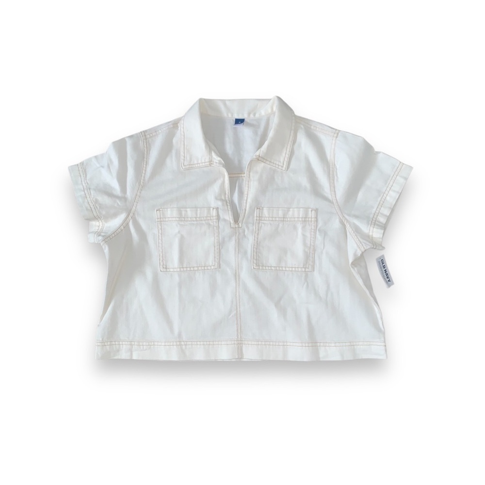 V neck jean shirt